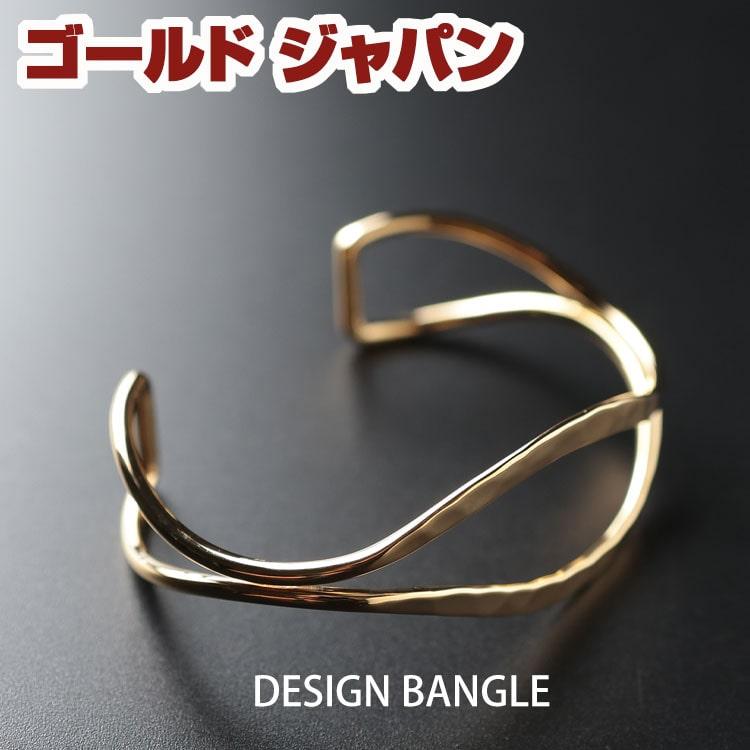 ゴールド 二連バングル GOLDJAPAN（ゴールドジャパン） 大きいサイズ レディース アクセサリー