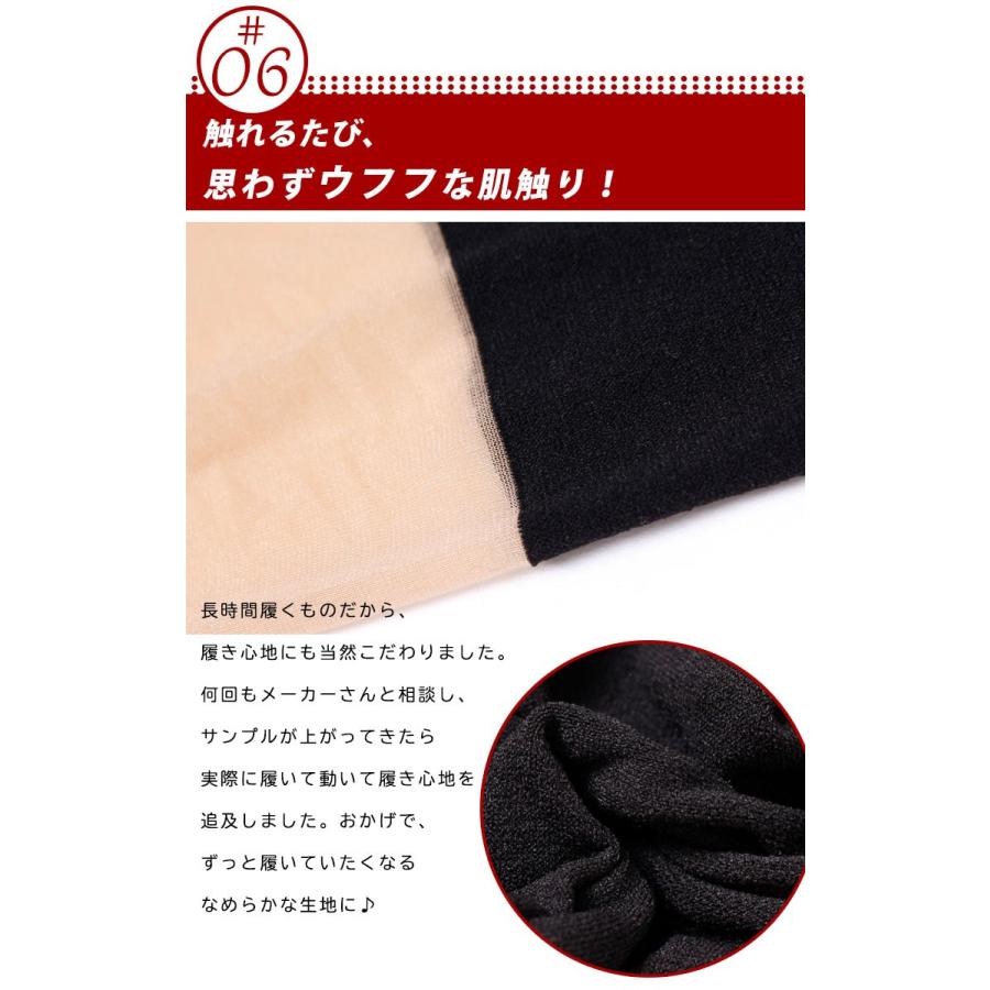 大きいサイズ レディース パンスト 日本製 フェイクニーハイ 3L 4L 5L 6L 7L 8L XXL 3Lサイズ 15号 17号 21号 23号 25号 27号 ブラック 黒 プラスサイズ | GOLDJAPAN | 08