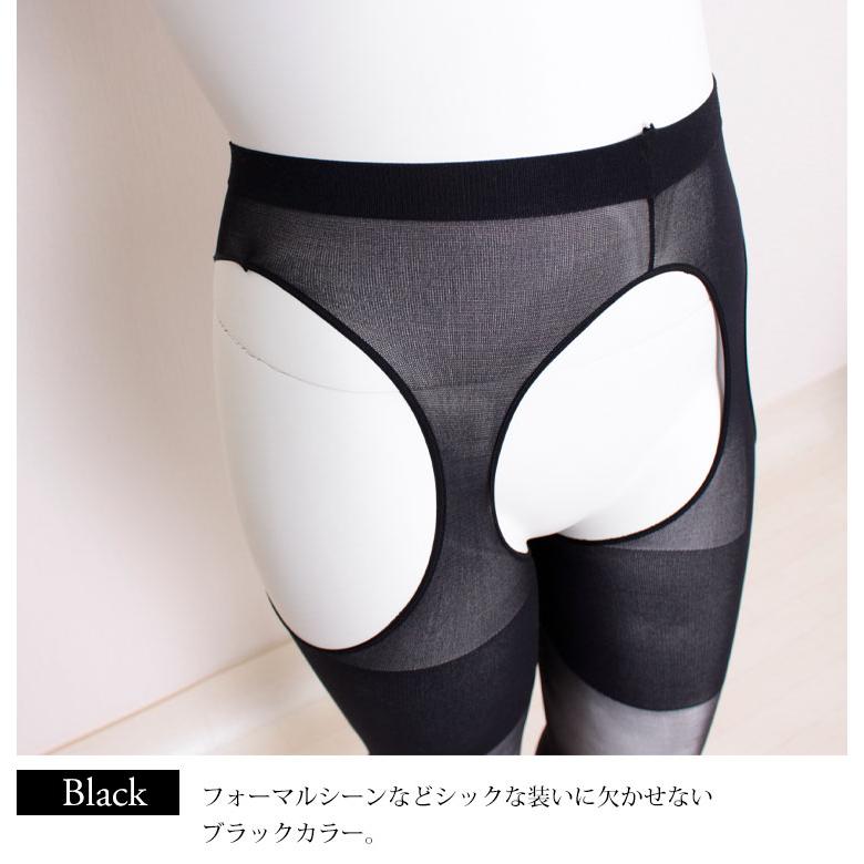 大きいサイズ レディース フォーマル ストッキング パンスト 日本製 サスペンダー 日本製 穴あき 夏コーデ 3L 4L 5L 6L 7L 8L ブラック 黒 ベージュ 夏服 春服 | GOLDJAPAN | 10