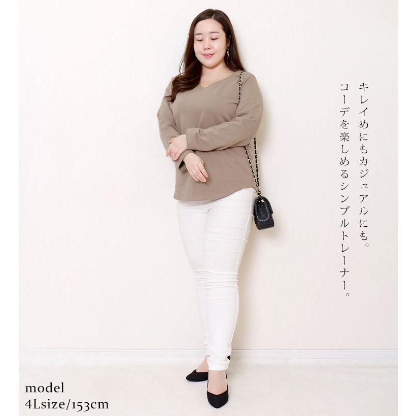 GOLDJAPAN 大きいサイズ レディース トップス ロンT Vネック GOLDJAPAN 大きいサイズ レディース トップス ロンT Vネック