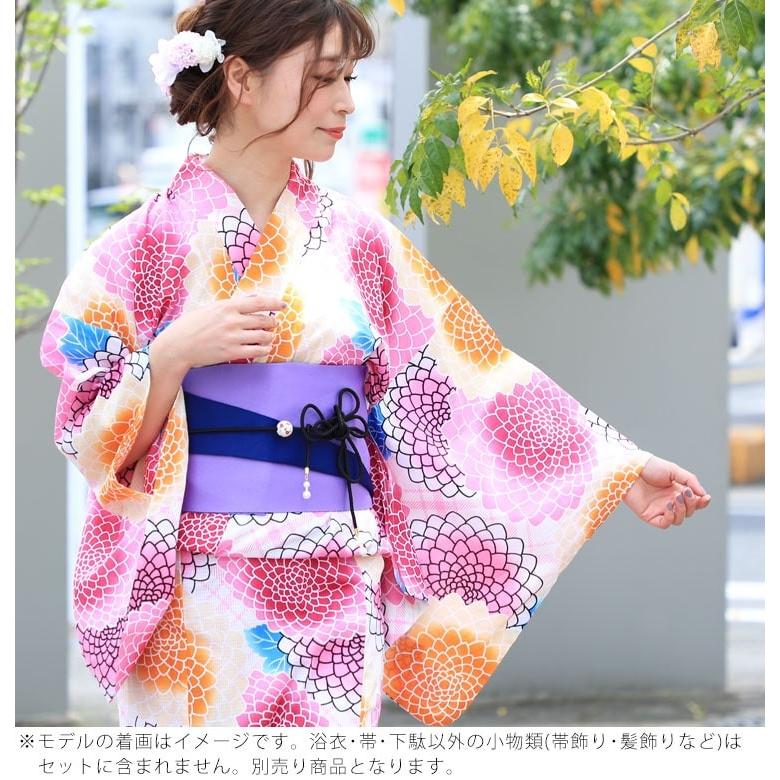 大きいサイズ レディース レディス 浴衣 セット 3点 紫陽花 和服 和装 作り帯 下駄 着脱 夏祭り 花火 夏 コスプレ L Ll 2l 3l 4l 5l 6l 7l 8l 9l 10l 11l 紫 Yukata28 大きいサイズ レディース Gold J