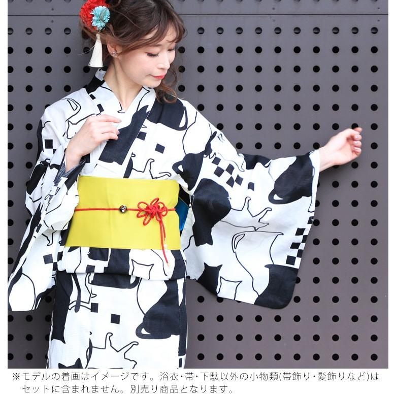 大きいサイズ レディース レディス 浴衣 セット 3点 猫 和服 和装 作り帯 下駄 着脱 夏祭り 花火 夏 コスプレ L Ll 2l 3l 4l 5l 6l 7l 8l 9l 10l 11l ブラック Yukata29 大きいサイズ レディース Gold J