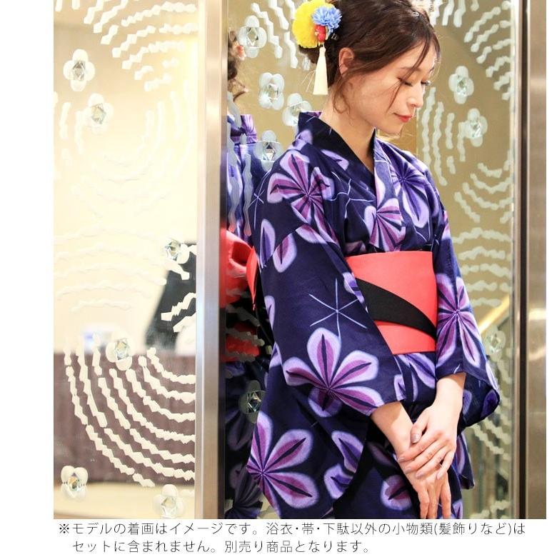 大きいサイズ レディース レディス 浴衣 セット 3点 麻の葉 着脱 和服 作り帯 下駄 夏祭り 花火 夏 コスプレ L Ll 3l 4l 5l 6l 7l 8l 9l 10l 11l ネイビー 柄 Yukata33 大きいサイズ レディース Gold J