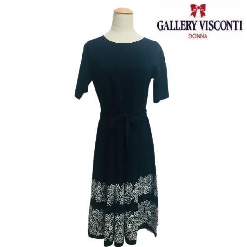 ギャラリービスコンティ花柄デザイン5分袖ワンピース ネイビー L ビスコンティ3 大人かわいい服 169 ゴールドスミス 通販 Yahoo ショッピング