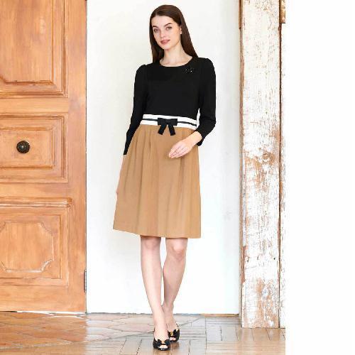 早割クーポン スーパービューティー Super Beauty バイカラーリボン飾りワンピース ブラック M L Ll 42 大人かわいい服 13 ゴールドスミス 通販 Yahoo ショッピング 残りわずか Klientsoft Com