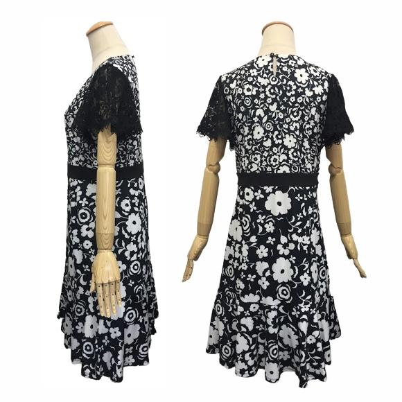 スーパービューティー ワンピース 2023年春夏入荷 モノトーン 花柄  