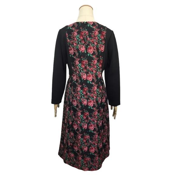 スーパービューティー♡ダンボールニット袖切替　ジャガード織ワンピース スーパービューティー ワンピース ジャガード ダンボールニット