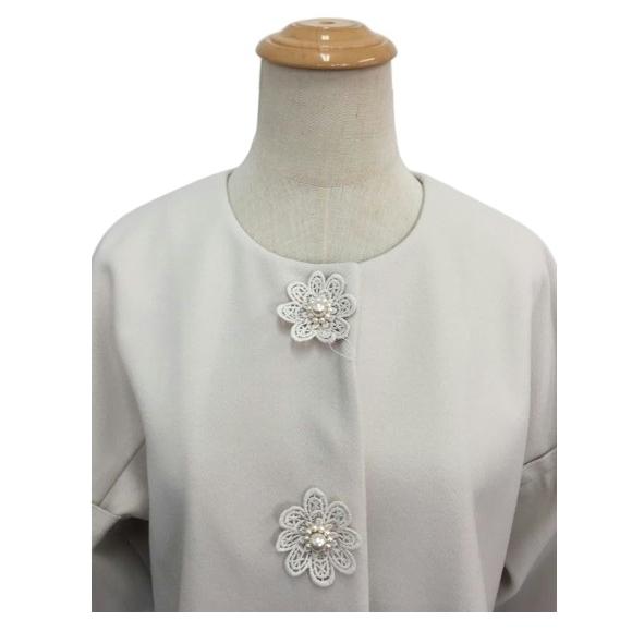 50%OFF!】スーパービューティー ジャケットコート 花モチーフ 50%OFF!】スーパービューティー ジャケットコート 花モチーフ