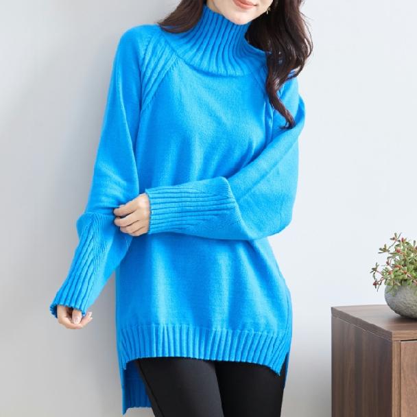 チュニック ハイネック ニットセーター C31-703A TRUBE M〜L 大人