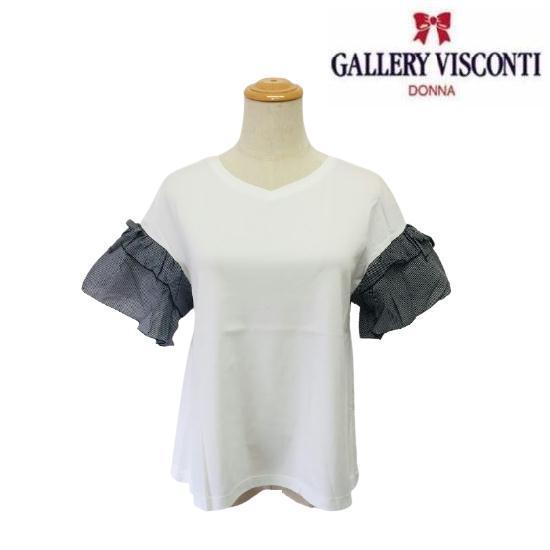 ギャラリービスコンティ ギャラリービスコンティ 袖切替フリルのT 