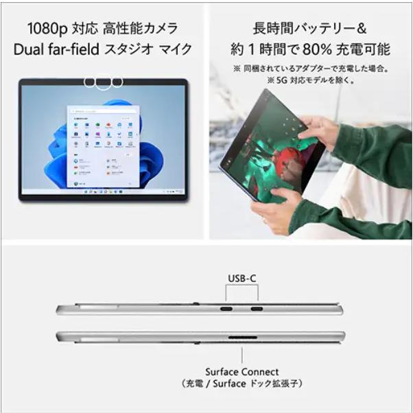 展示品　マイクロソフト Surface Pro 9 13型 Core i5 1235U ストレージ容量256GB メモリ8GB Office 顔認証 Windows 11 　（qez00045　qez00062）　のモデル機の画像