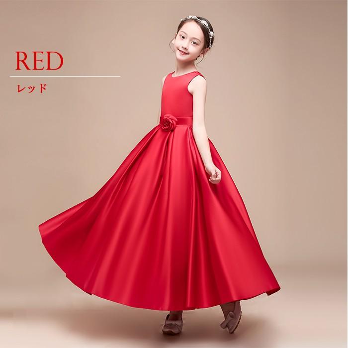 子供ドレス タフタ素材を使用したドレス ブラック ネイビー グリーン  