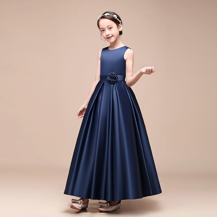 子供ドレス タフタ素材を使用したドレス ブラック ネイビー 子供ドレス タフタ素材を使用したドレス ブラック ネイビー