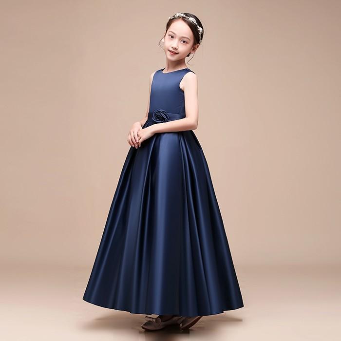 子供ドレス タフタ素材を使用したドレス ブラック ネイビー グリーン