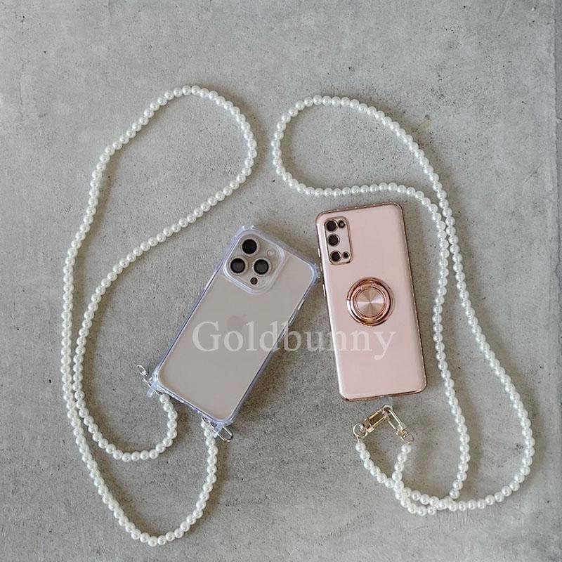 スマホ ショルダー パール 肩掛けスマホ パールショルダー 携帯斜め掛け スマホ全機種 上品 ストラップ iPhone 14 首掛け ネック ストラップ 真珠|goldbunny|04