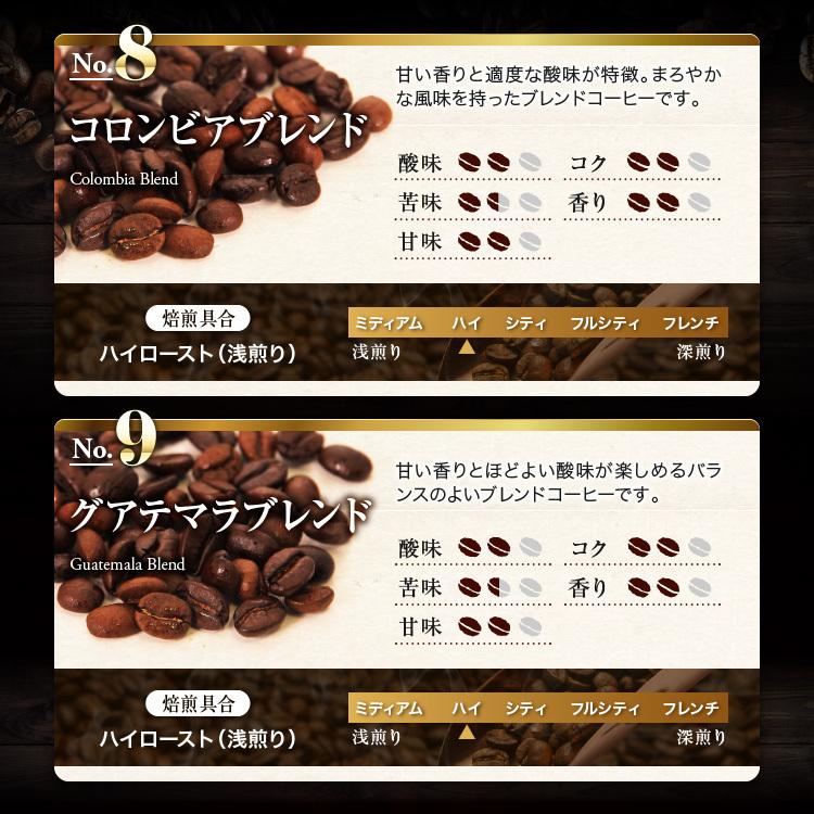 送料無料 コーヒー コーヒー豆 コーヒー粉 2kg 200杯 飲み比べ 選べる 11種類のブレンド 500g×4 おいしい 香り豊か 飲みやすい 新鮮 まろやか 苦み |  | 09