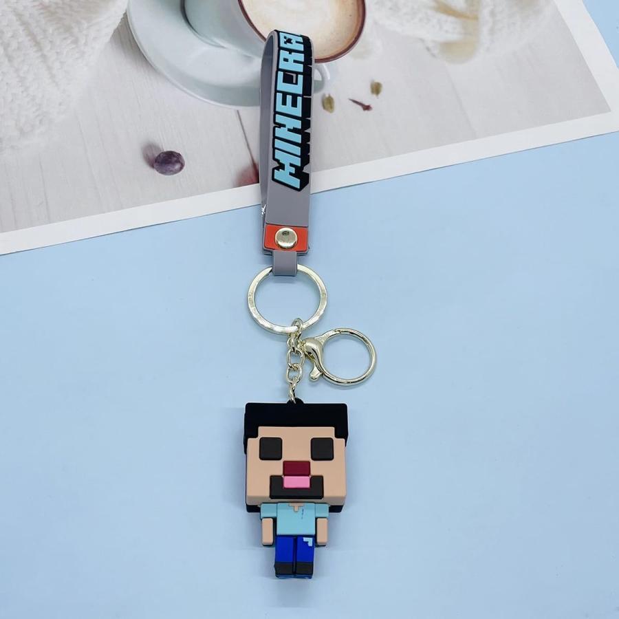 マイクラキーホルダー 3D立体 人形 ペンダント ストラップ