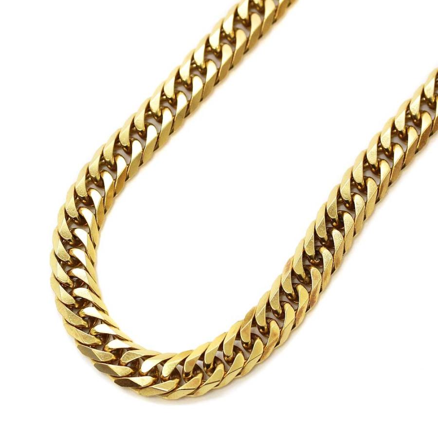 ノーブランド 日本正規品 喜平 6面カット ダブル ネックレス メンズ Brand K18ゴールド 送料無料 イエローゴールド ジュエリー No