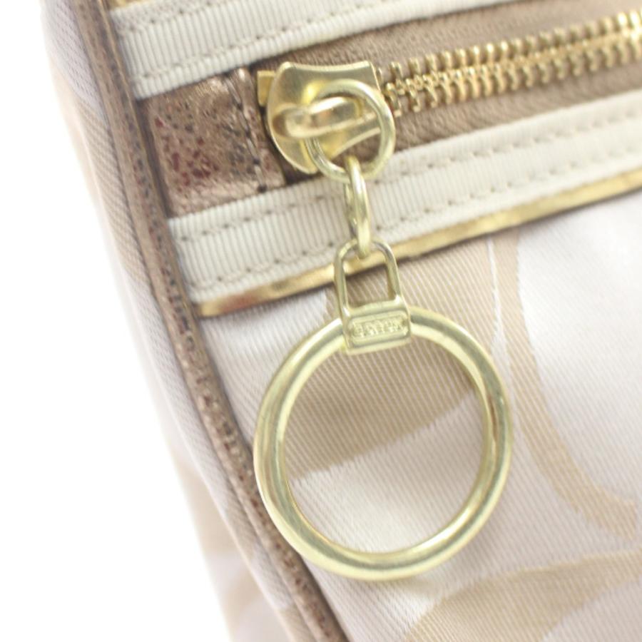 美品 COACH コーチ シグネチャー ベージュ ブラウン ゴールド金具 PVC /レザー 34938 ショルダーバッグ ポシェット レディース 600272 【中古】 COACH コーチ シグネチャー ワンショルダーバッグ ブラウン ベージュ