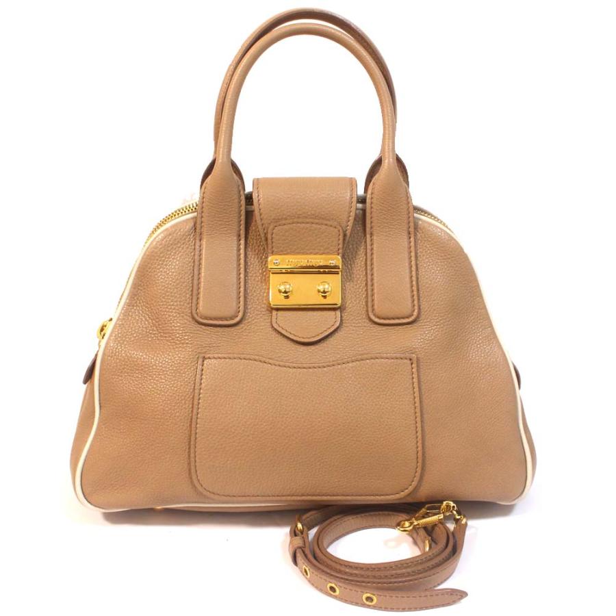 miu miu（ミュウミュウ） 2way ハンドバッグ レディース カーフ レザー