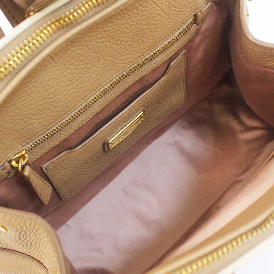 MIU MIU ベージュ レザー ハンドバッグ miu miu（ミュウミュウ） ハンドバッグ ショルダーバッグ 2WAY レザー