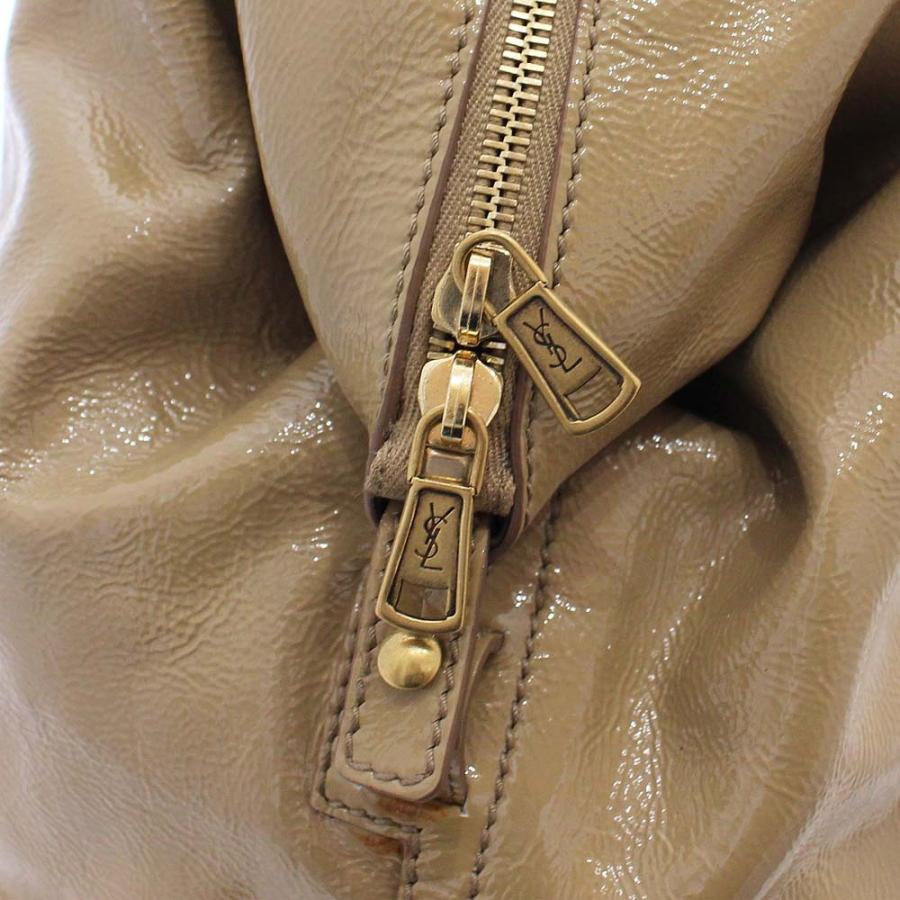 美品 イブサンローラン ボストンバッグ イージー YSL パテントレザー 黒 Yves Saint Laurent（イヴ・サンローラン） イージー ボストンバッグ