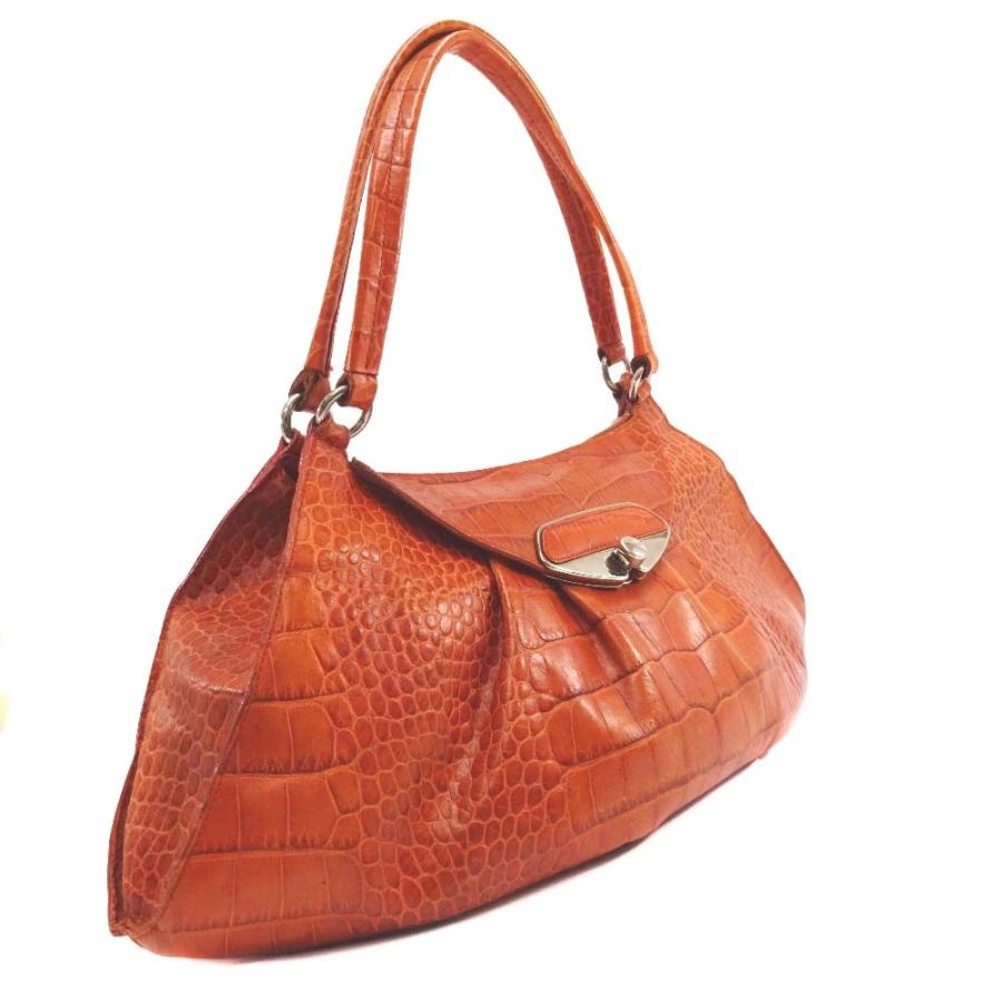 FURLA（フルラ） クロコ型押し 肩掛け ショルダーバッグ レディース 型