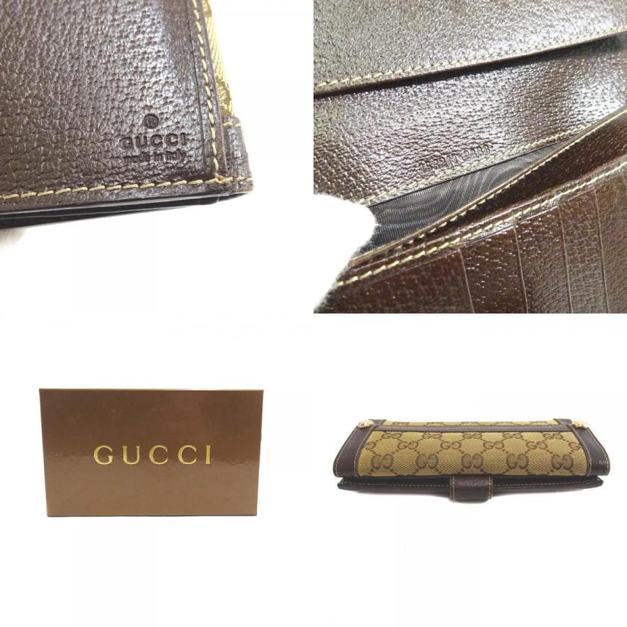GUCCI（グッチ） GGキャンバス Wホック 長財布 レディース キャンバス