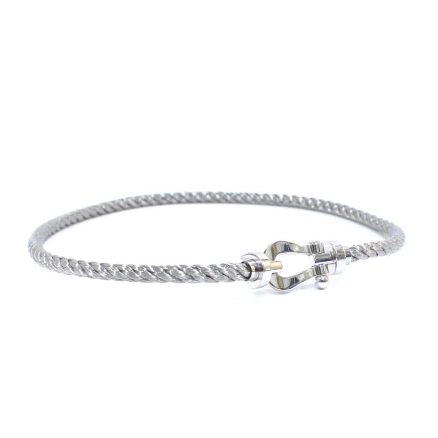 フレッド フォース10 2連 バックル ブレスレット レディース K18ホワイトゴールド ジュエリー グレー 中古 送料無料 Fred Nb Ym ゴールドエコヤフー店 通販 Yahoo ショッピング