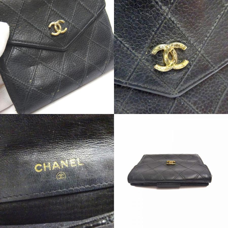 CHANEL シャネル ビコローレ Wホック 二つ折り財布 レディース