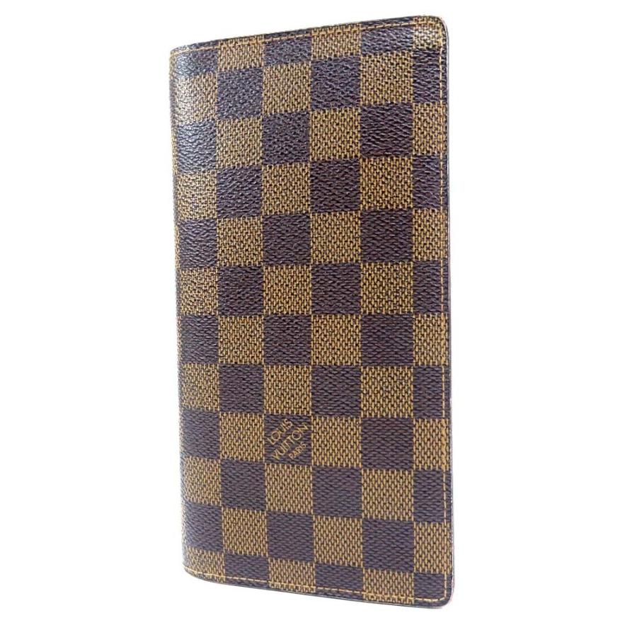 超大特価 ルイ ヴィトン 二つ折り ダミエ ポルトフォイユ ブラザ 長財布 メンズ ダミエキャンバス エベヌ N 中古 Louis Vuitton お歳暮 Mdtu Nw Gov Lk