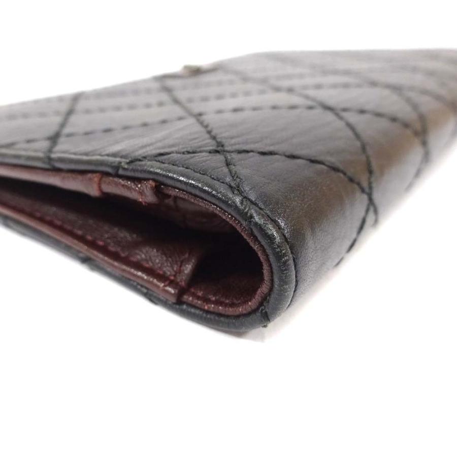 シャネル CHANEL パテント 二つ折り財布 ブラウン系 中古・古着通販】CHANEL (シャネル) 2つ折り財布 ブラウン