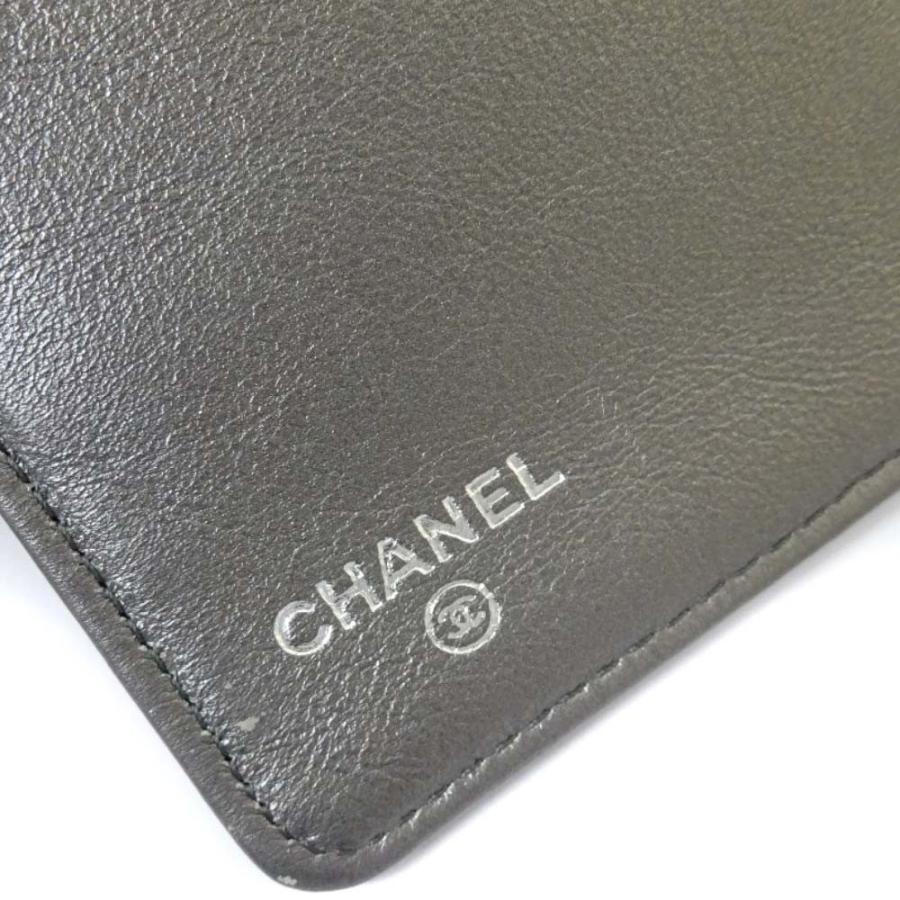 シャネル CHANEL 財布 二つ折り シルバー ココマーク 正規品 org.jpg