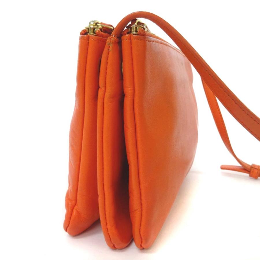 CELINE セリーヌ トリオ ショルダーバッグ レディース レザー オレンジ