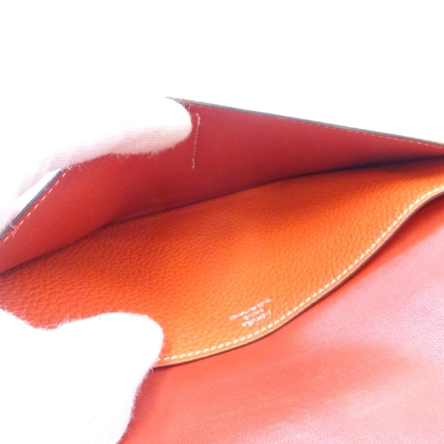 【新品・未使用】エルメス　ドゴンロング　長財布　オレンジ　Ｎ刻印 中古・古着通販】HERMES (エルメス) ドゴンロングウォレット