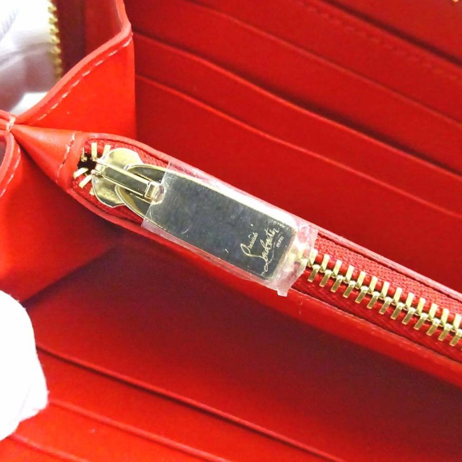 未使用 クリスチャンルブタン パネトーネ スタッズ レザー ブラウン 茶 ラウンドファスナー長財布 財布 0113【中古】Christian Louboutin Christian Louboutin（クリスチャンルブタン） Panettone Wallet