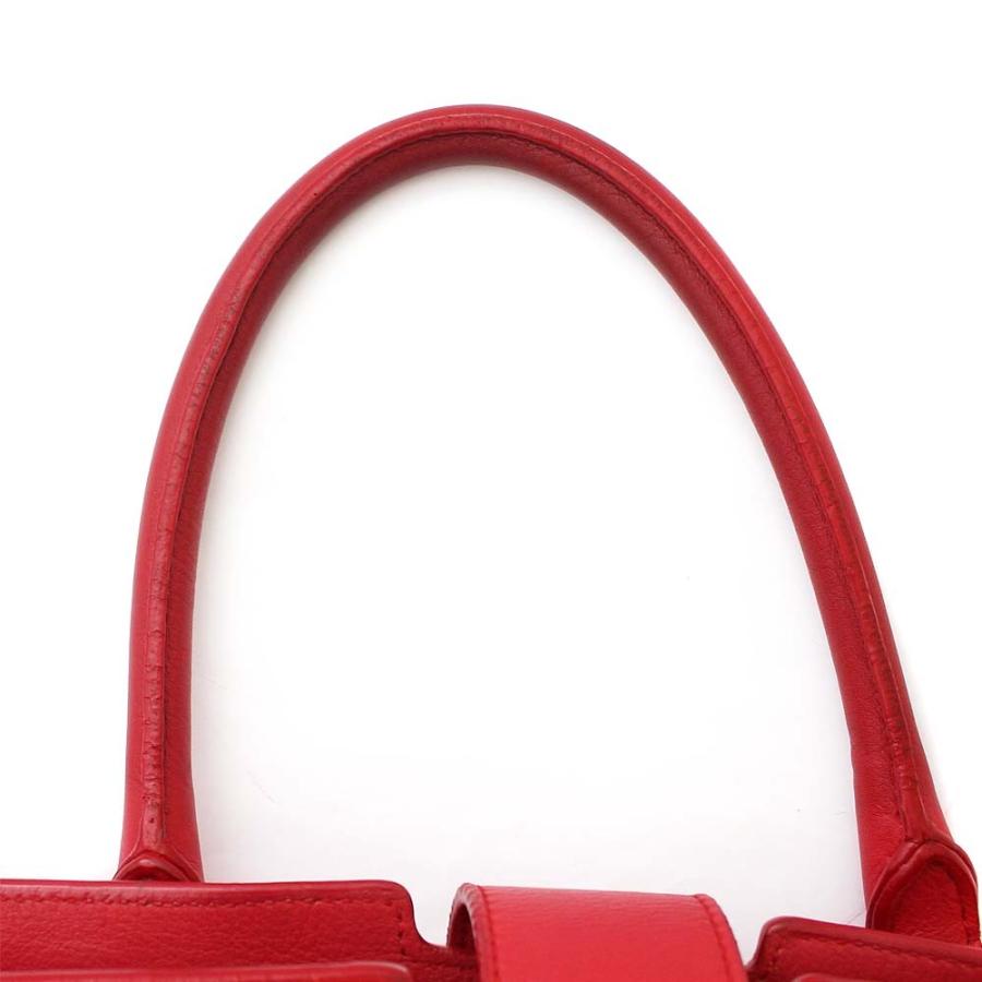 サンローランパリ Yライン ハンドバッグ レディース レザー レッド