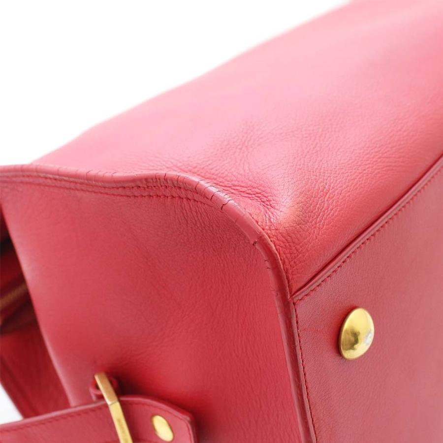 サンローランパリ Yライン ハンドバッグ レディース レザー レッド