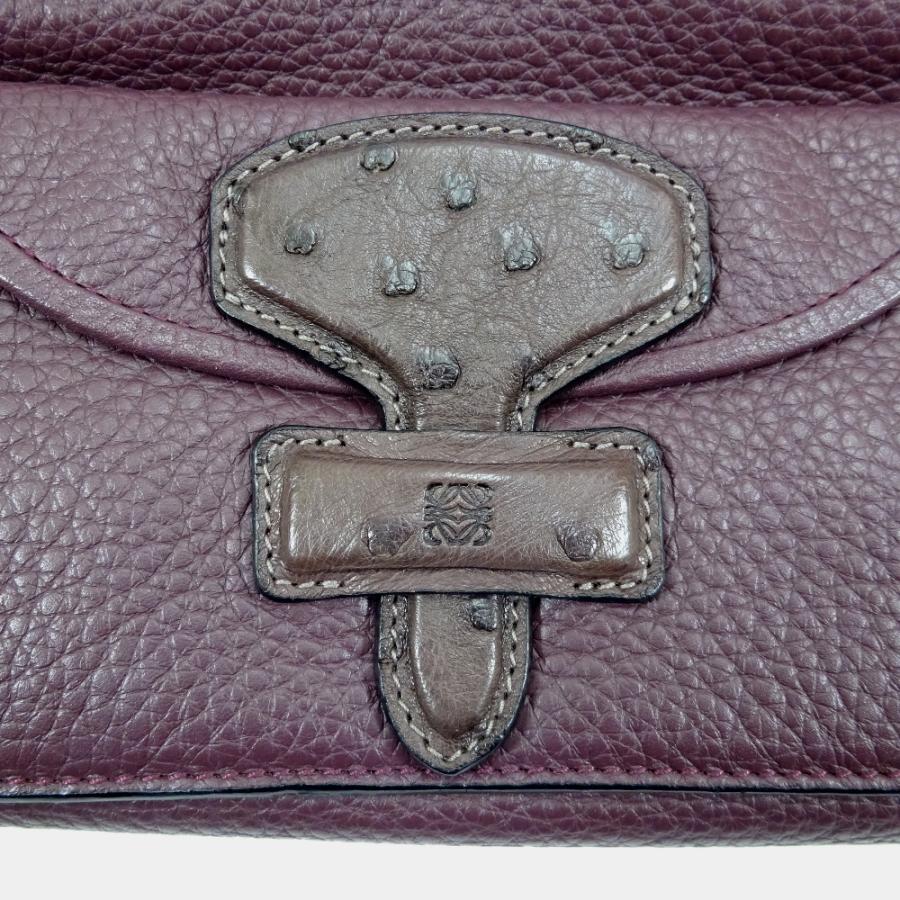 LOEWE（ロエベ） 美品 2WAY ハンドバッグ レディース レザー パープル
