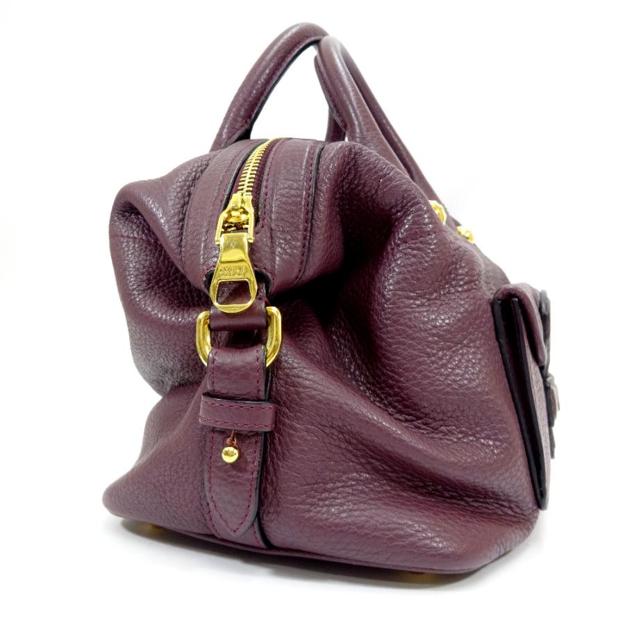 LOEWE（ロエベ） 美品 2WAY ハンドバッグ レディース レザー パープル