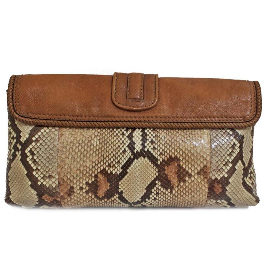 GUCCI（グッチ） クラッチバッグ レディース パイソン レザー ベージュ