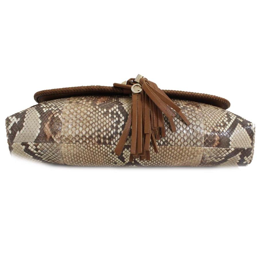 GUCCI（グッチ） クラッチバッグ レディース パイソン レザー ベージュ
