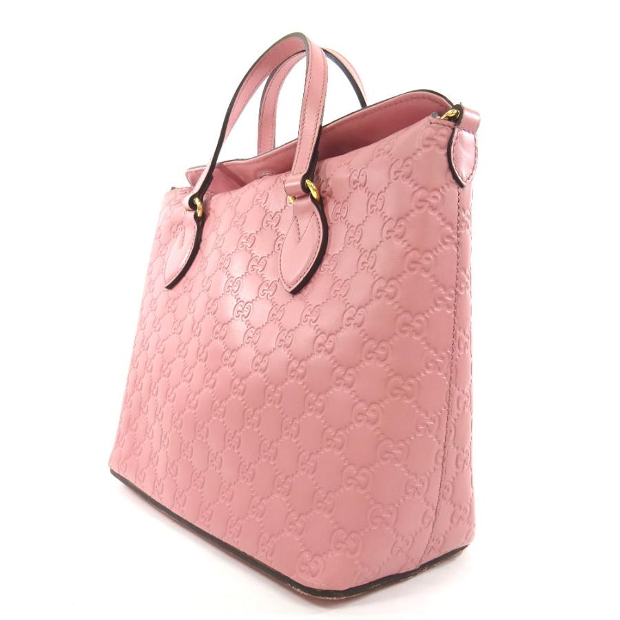 GUCCI グッチ シグネチャー トップハンドル 2WAY ハンドバッグ