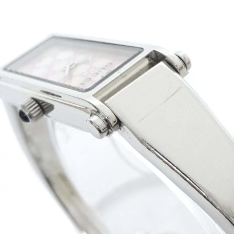 グッチ バングル GG 1Pダイヤ 腕時計 レディース クオーツ ホワイト