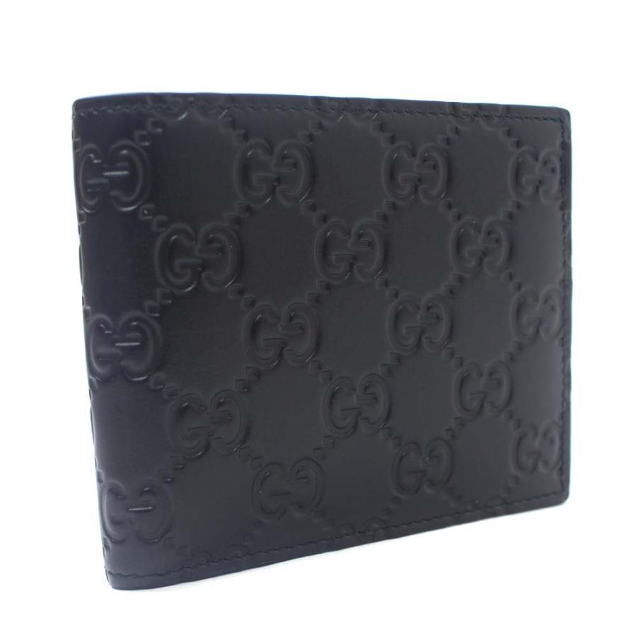 グッチ GUCCI 二つ折り財布 グッチシマ GG柄 365467 ブラック GUCCI（グッチ） GG柄 グッチシマ 二つ折り財布 メンズ シマレザー
