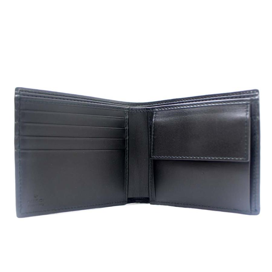 GUCCI（グッチ） GG柄 グッチシマ 二つ折り財布 メンズ シマレザー