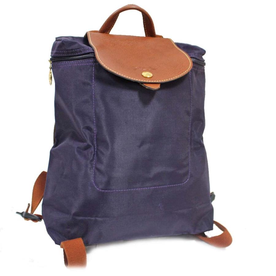 ロンシャン プリアージュ バッグ Longchamp リュック デイパック ユニセックス ナイロン レザー Longchamp 中古 Longchamp ゴールドエコ