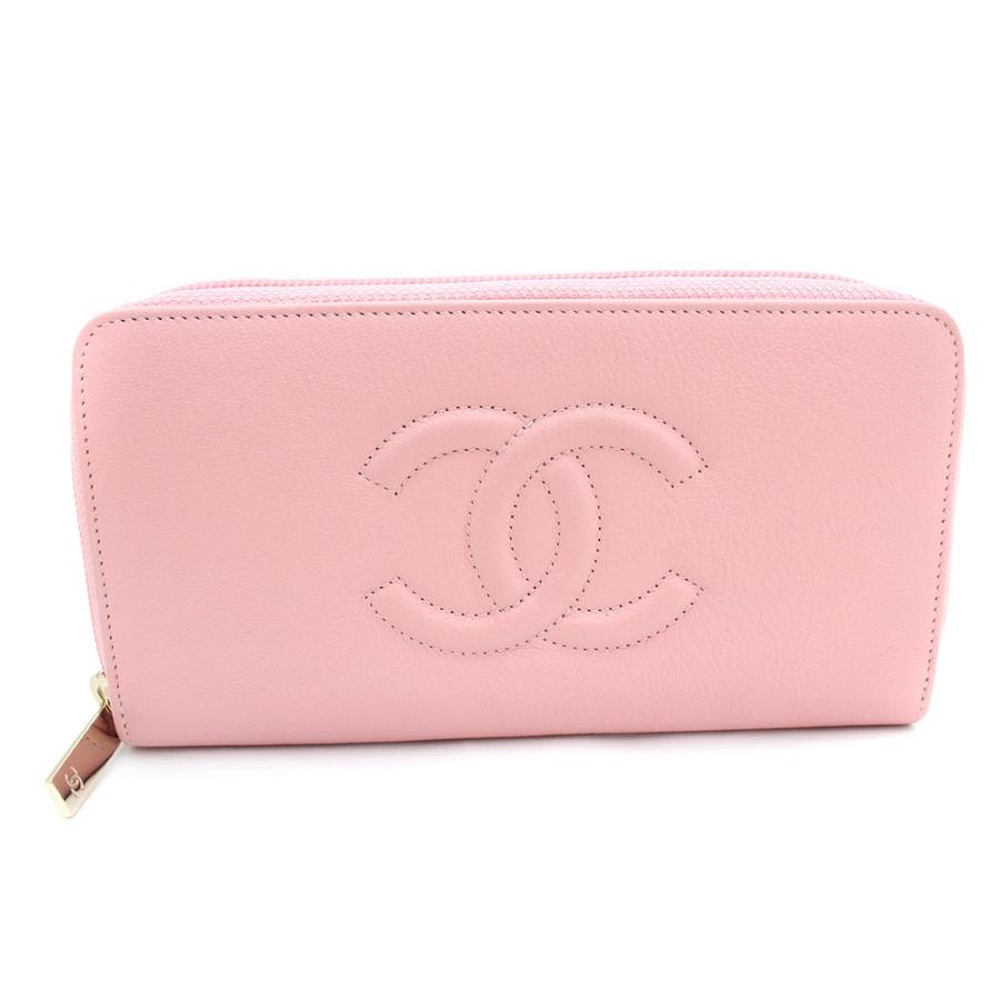 シャネル 長財布 - ピンク ココマーク シャネル CHANEL CHANEL シャネル CC ロゴ ココマーク プッシュロック