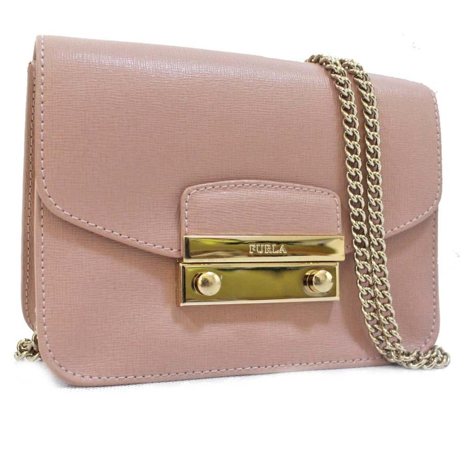 FURLA（フルラ） チェーン ショルダーバッグ レディース 型押しレザー