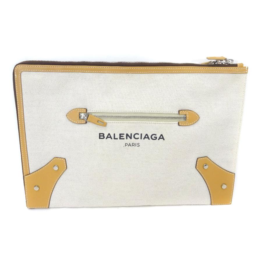 BALENCIAGA アイボリー クラッチバッグ BALENCIAGA（バレンシアガ） ロゴ セカンドバッグ クラッチバッグ